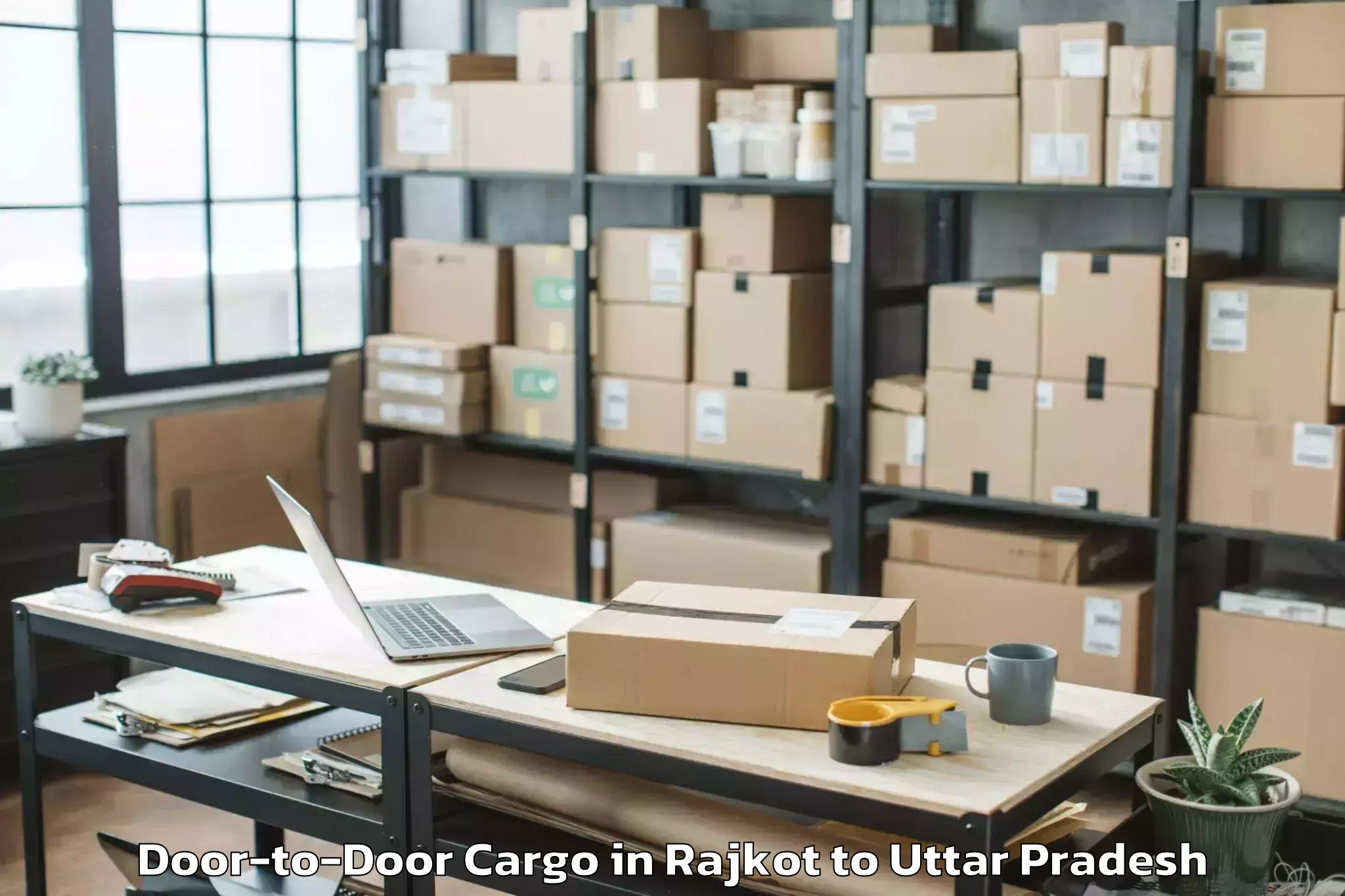 Book Rajkot to Sardhana Door To Door Cargo Online